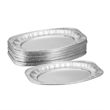 Assiettes de service en aluminium, lot de 25
