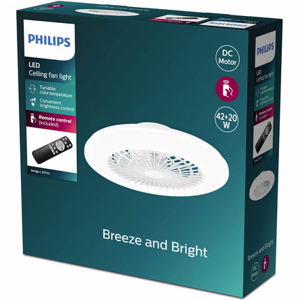 Amigo stropní ventilátor s LED osvětlením teplá/studená bílá 4000 lm