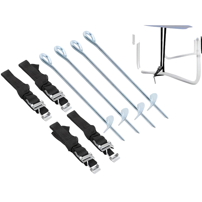 Anker für das Trampolin - ein Set mit 4 Stück. 