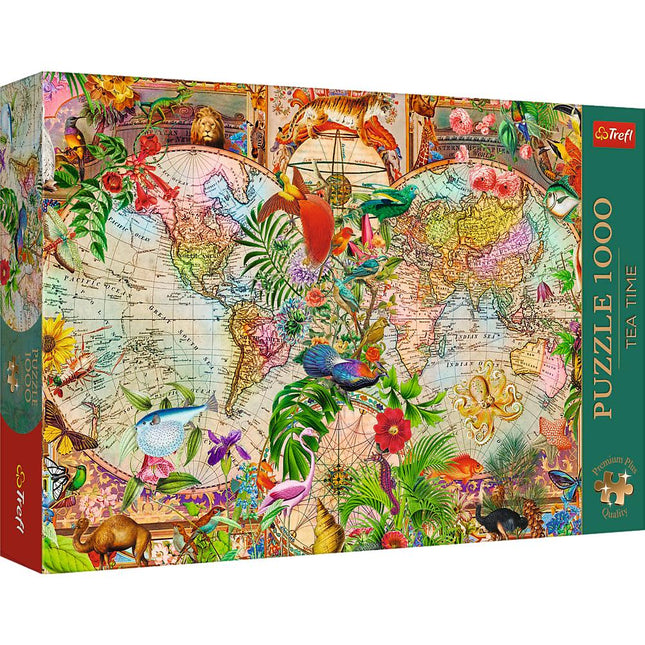 Puzzle Weltkarte Antik, 1000 Teile, Premium Qualität