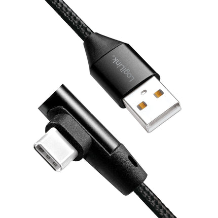Abgewinkeltes USB-C-Kabel USB 2.0 Max 3A 1m