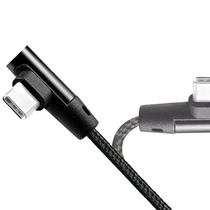 Abgewinkeltes USB-C-Kabel USB 2.0 Max 3A 1m