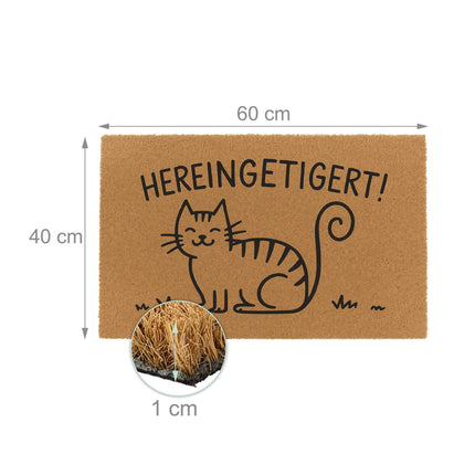 Tiermatte, Kokosfaser, 60x40 cm, schmutzfangend