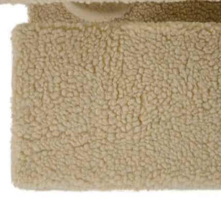 Tiertreppe, 4 Stufen, Plüsch, beige, 63,5x43x60 cm