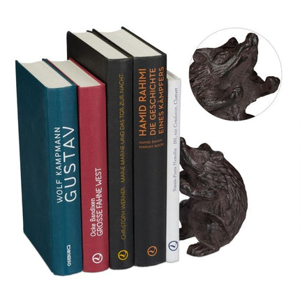 Tierisches Buchstützenpaar