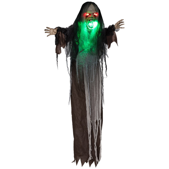 Pohyblivá halloweenská dekorace se světlem a zvukem, 183 cm