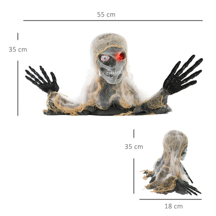 Animierte Halloween-Mumie mit leuchtenden Augen, 55x18x35 cm