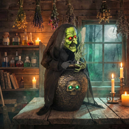 Animated Halloween Witch with Lights and Sound Activation