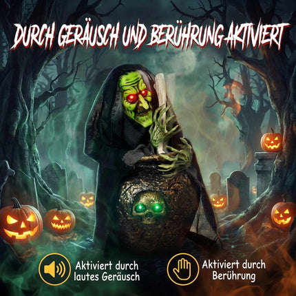 Animated Halloween Witch with Lights and Sound Activation