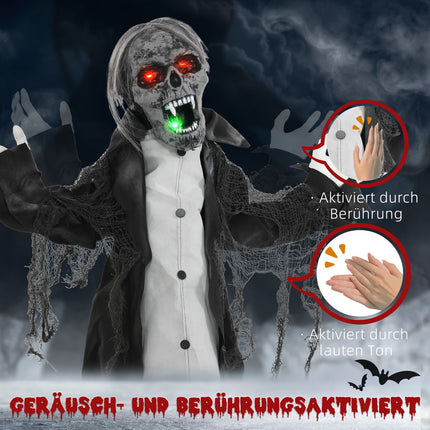 Animated Halloween Zombie Skeleton with Moving Arms