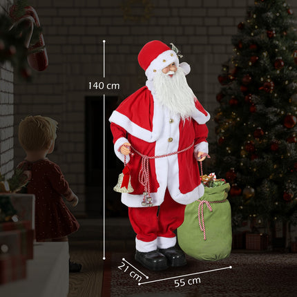 Animierter Weihnachtsmann mit Musik und Bewegung, für den Innenbereich