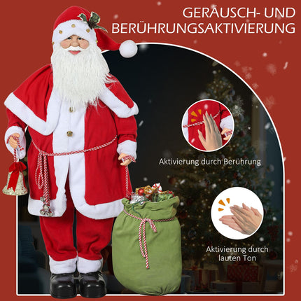 Animierter Weihnachtsmann mit Musik und Bewegung, für den Innenbereich