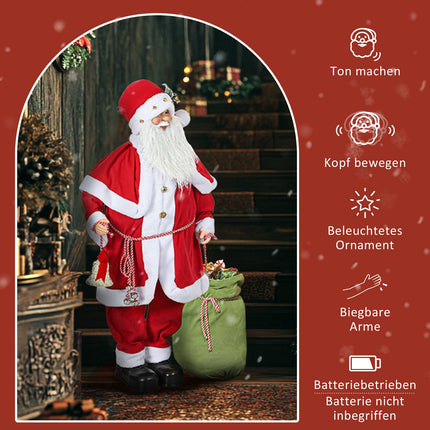 Animierter Weihnachtsmann mit Musik und Bewegung, für den Innenbereich