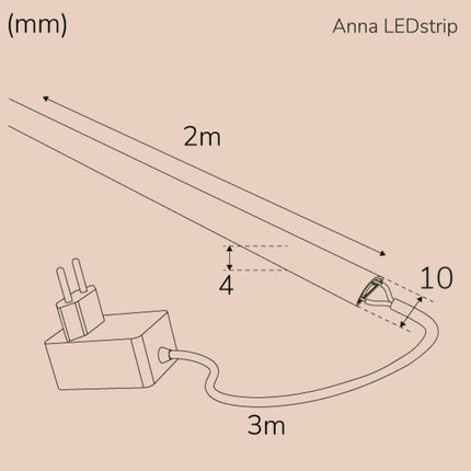 Anna Ledstrip-Kit COB-LED Milchig IP65 2m?? 3000K???