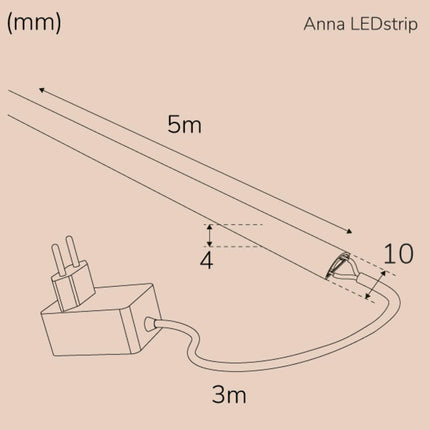 Anna Ledstrip-Kit COB-LED Milchig IP65 5m?? 3000K???