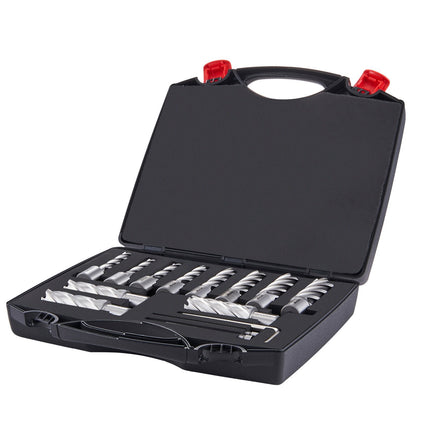 Annular Cutter Set, 13-Piece Weldon Shank HSS, 2in Case