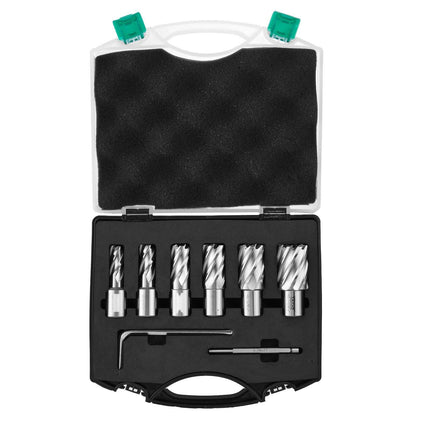 Annular Cutter Set, 6-Piece Weldon Shank M2AL HSS