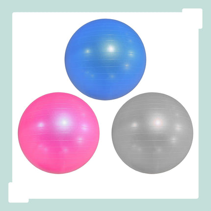 Anti-Burst Exercise Ball with Pump and Stopper, Max. 150 kg, Blue
