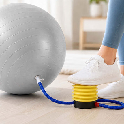 Anti-Burst Exercise Ball with Pump and Stopper, Max. 150 kg, Grey