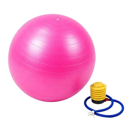Anti-Burst Exercise Ball with Pump and Stopper, Max. 150 kg, Pink