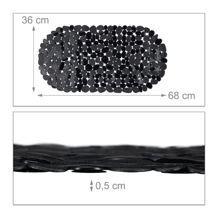 Anti-Slip Bath Mat Stone Design