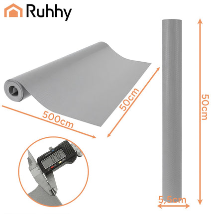 Anti-Slip Drawer Mat, 500x50 cm, Gray, Waterproof