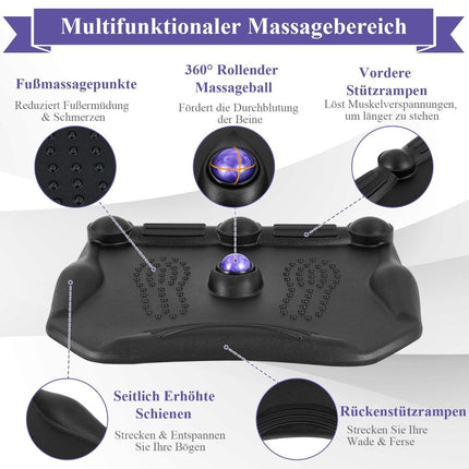 Protiúnavová podložka s masážními body a otočnou masážní koulí 360° pro práci ve stoje