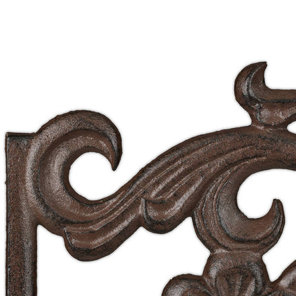 Antique Cast Iron Garden Fence, 4 Panels