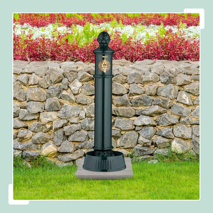 Antique Column Fountain with Tap & Basin – 83 cm