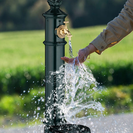 Antique Column Fountain with Tap & Basin – 83 cm