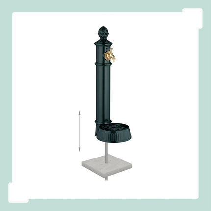 Antique Column Fountain with Tap & Basin – 83 cm