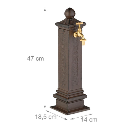 Antique Metal Column Fountain, 47 cm