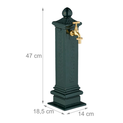 Antique Metal Column Fountain, 47 cm