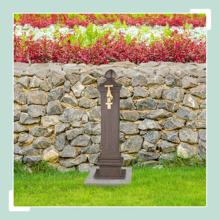 Antique Metal Column Fountain, 47 cm