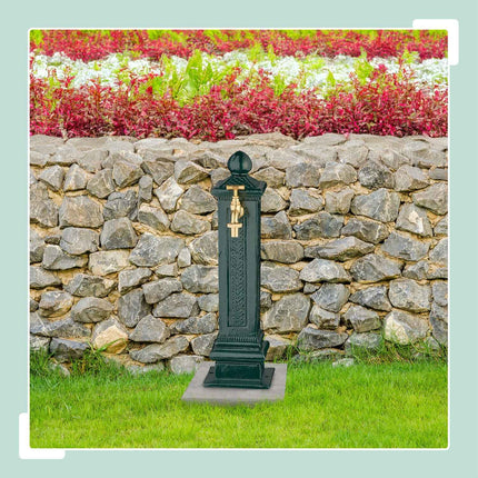 Antique Metal Column Fountain, 47 cm