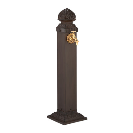 Kovová zahradní fontána v antickém stylu s kohoutkem, 81 cm