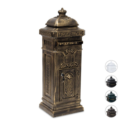 Antique Style Cast Aluminium Freestanding Mailbox
