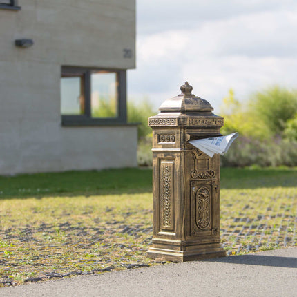 Antique Style Cast Aluminium Freestanding Mailbox