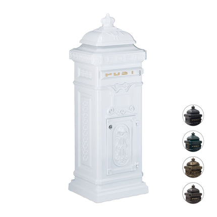 Antique Style Freestanding Cast Aluminium Mailbox