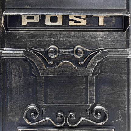 Antique Style Freestanding Mailbox, Cast Aluminium