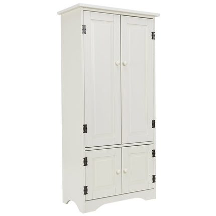 Antikes Holz-Highboard mit verstellbaren Einlegeböden