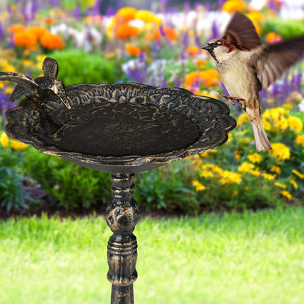 Antique cast iron bird bath