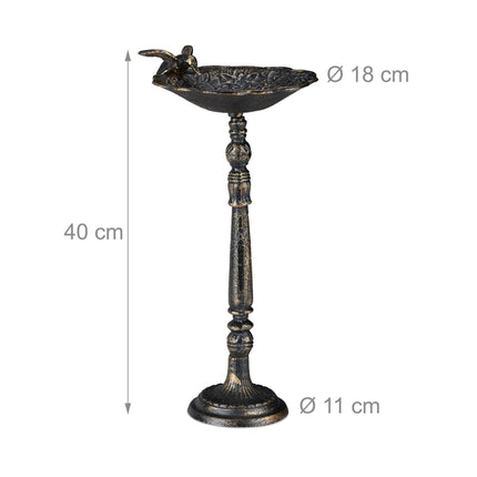 Antique cast iron bird bath