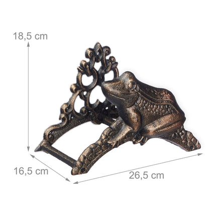 Antique hose holder with frog
