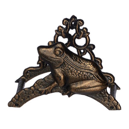 Antique hose holder with frog