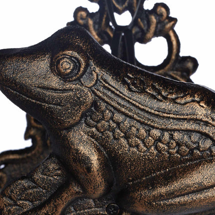 Antique hose holder with frog