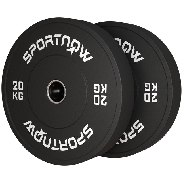 Ein Paar 20-kg-Hantelscheiben, schwarz, 50-mm-Loch
