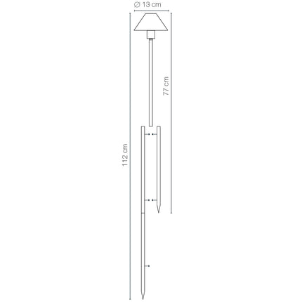 Apollo Flex zahradní lampa 77/112 cm šedá