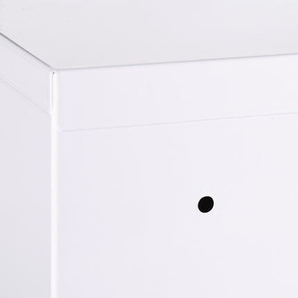 Lockable medicine cabinet in steel, 3 shelves, 2 keys, white