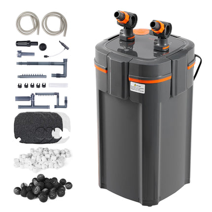 Aquarium Canister Filter With 12W UV, 100-Gallon, Quiet